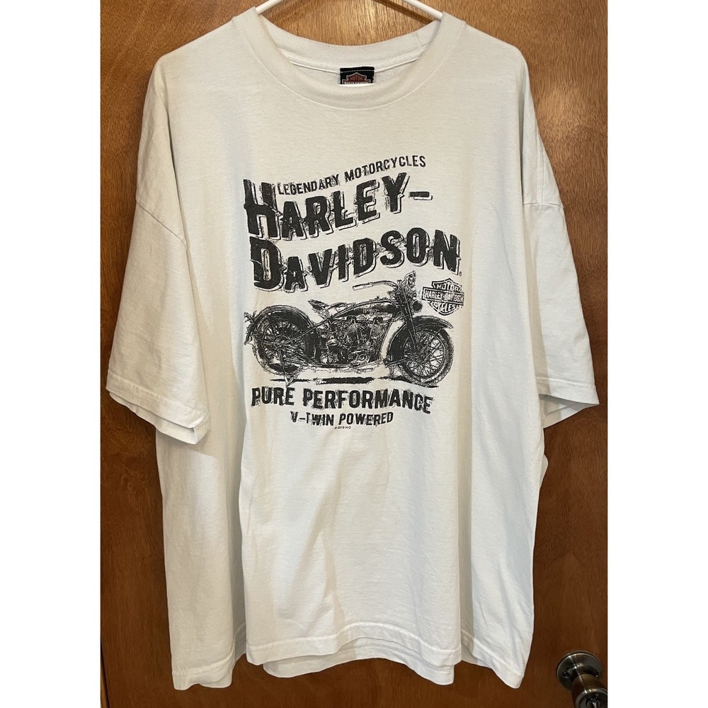 Harley-Davidson Shirt Mens 3X White Pure Performance Hunter's Moon Lafayette IN